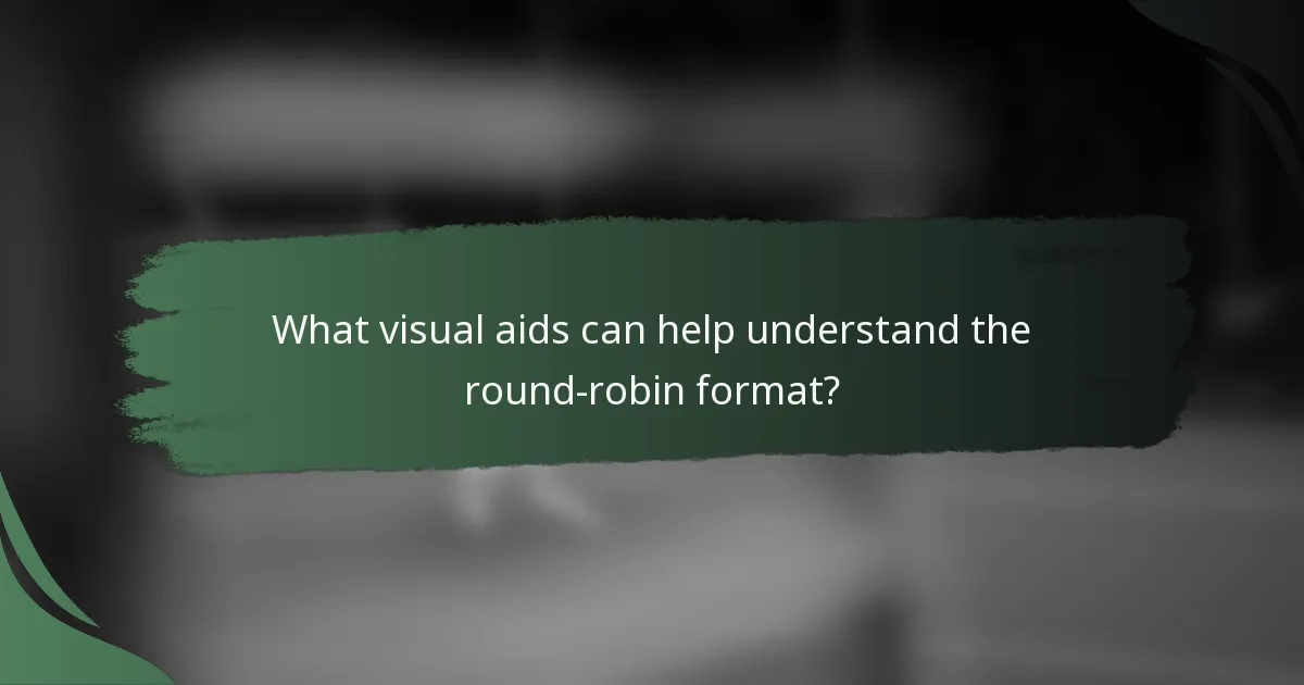What visual aids can help understand the round-robin format?